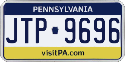 PA license plate JTP9696