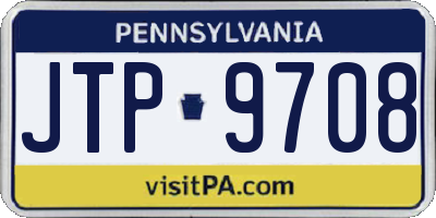 PA license plate JTP9708