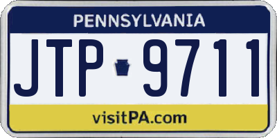 PA license plate JTP9711