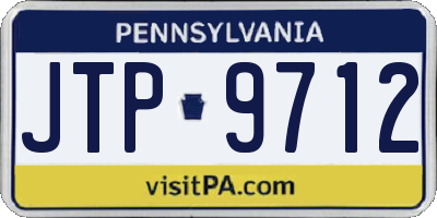 PA license plate JTP9712