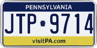 PA license plate JTP9714