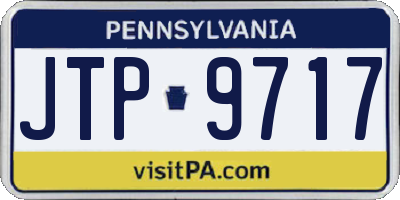 PA license plate JTP9717
