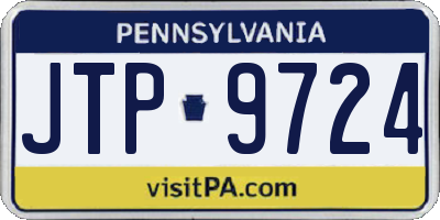 PA license plate JTP9724