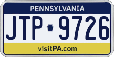 PA license plate JTP9726