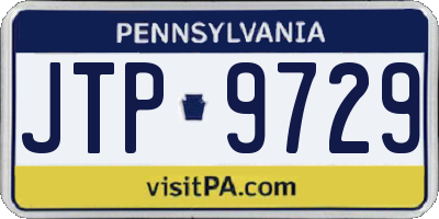 PA license plate JTP9729