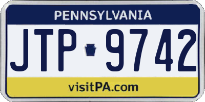 PA license plate JTP9742