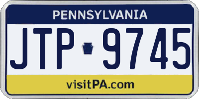 PA license plate JTP9745