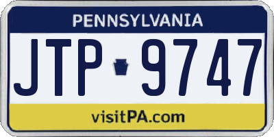 PA license plate JTP9747