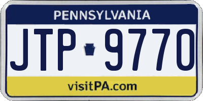 PA license plate JTP9770