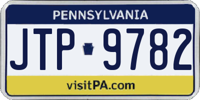 PA license plate JTP9782
