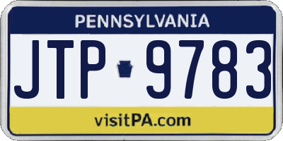 PA license plate JTP9783