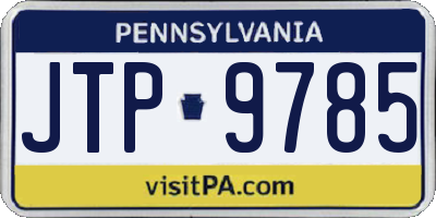 PA license plate JTP9785