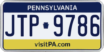 PA license plate JTP9786