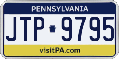 PA license plate JTP9795