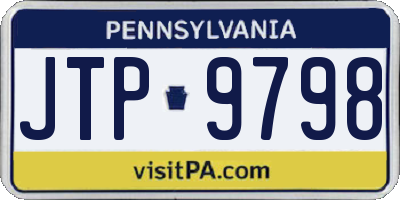 PA license plate JTP9798