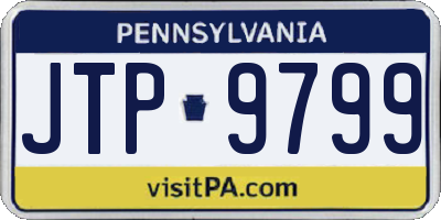 PA license plate JTP9799
