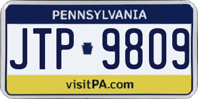 PA license plate JTP9809