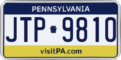 PA license plate JTP9810