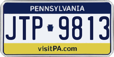PA license plate JTP9813