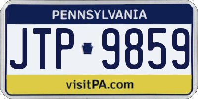 PA license plate JTP9859