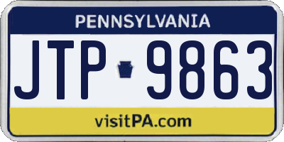PA license plate JTP9863