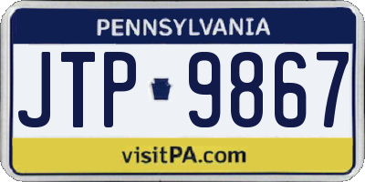 PA license plate JTP9867
