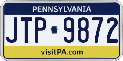 PA license plate JTP9872
