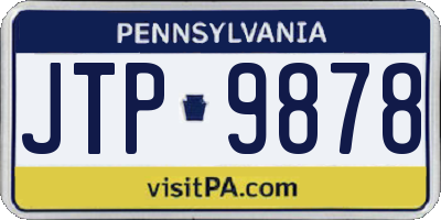 PA license plate JTP9878
