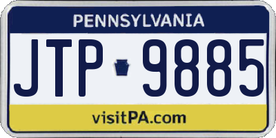 PA license plate JTP9885