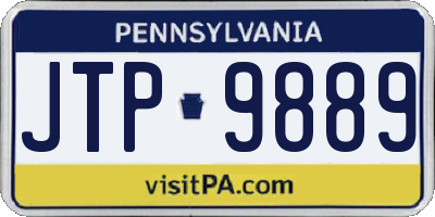PA license plate JTP9889