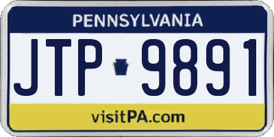 PA license plate JTP9891