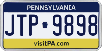 PA license plate JTP9898