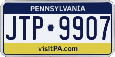 PA license plate JTP9907
