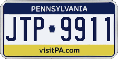 PA license plate JTP9911