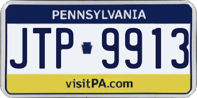 PA license plate JTP9913