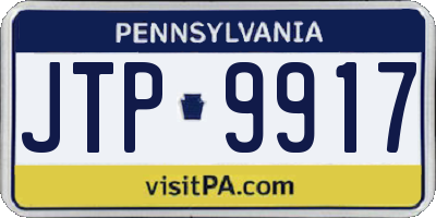 PA license plate JTP9917