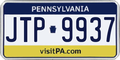 PA license plate JTP9937
