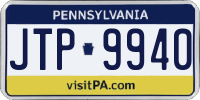 PA license plate JTP9940