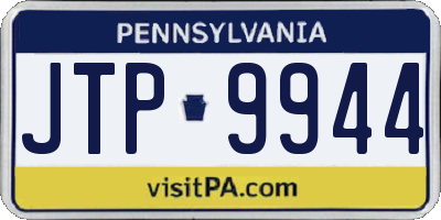 PA license plate JTP9944