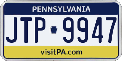 PA license plate JTP9947