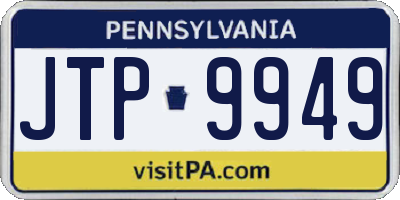 PA license plate JTP9949
