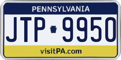PA license plate JTP9950