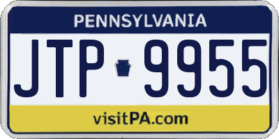 PA license plate JTP9955