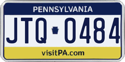 PA license plate JTQ0484