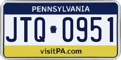 PA license plate JTQ0951