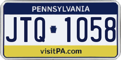 PA license plate JTQ1058