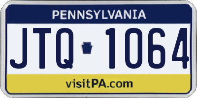 PA license plate JTQ1064