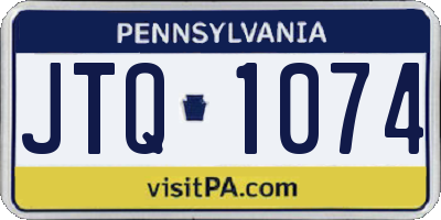 PA license plate JTQ1074