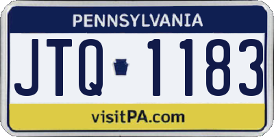 PA license plate JTQ1183
