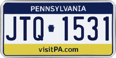 PA license plate JTQ1531